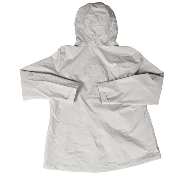 The North Face DryVent Rain Jacket Womens Light Gray Full Zip Hooded Shell LG - Picture 3 of 13